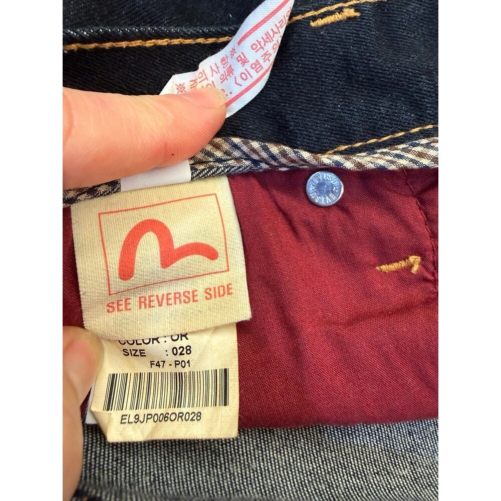 EVISU No 1 Unique 2013 Denim Jeans Size 28 NEW - Picture 4 of 12